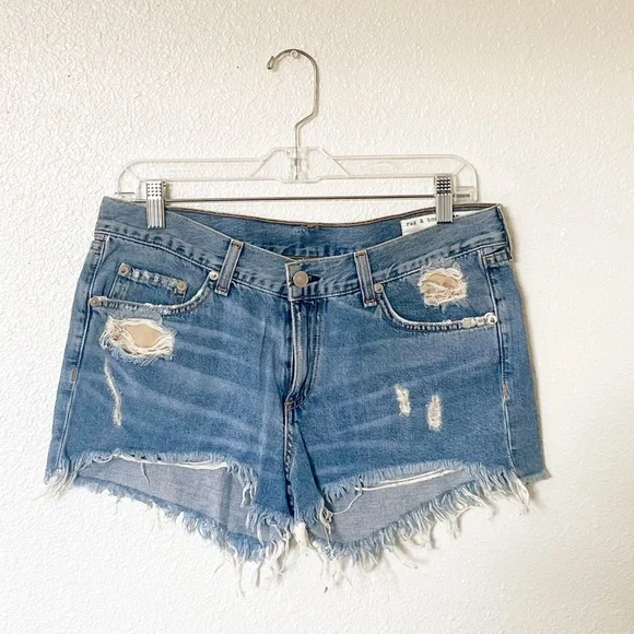 Rag & Bone Winnie Cut Off Jean Shorts Size 28